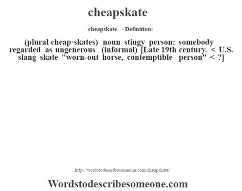 cheapskate definition.